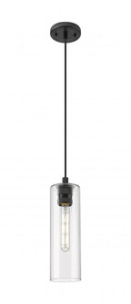 Crown Point - 1 Light - 5 inch - Matte Black - Cord Hung - Pendant (3442|434-1P-BK-G434-12CL)