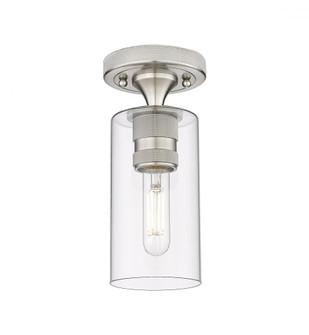 Crown Point - 1 Light - 5 inch - Satin Nickel - Flush Mount (3442|434-1F-SN-G434-7CL)