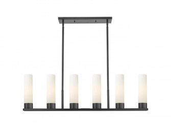 Empire - 6 Light - 44 inch - Matte Black - Linear Pendant (3442|429-6I-BK-G429-8WH)