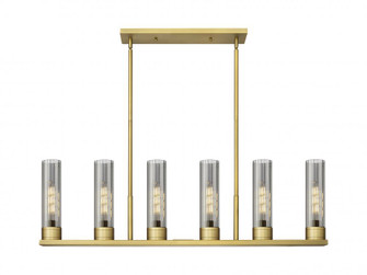 Empire - 6 Light - 44 inch - Brushed Brass - Linear Pendant (3442|429-6I-BB-G429-11SM)