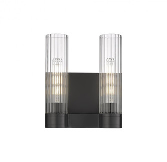 Empire - 2 Light - 11 inch - Matte Black - Bath Vanity Light (3442|429-2W-BK-G429-11CL)