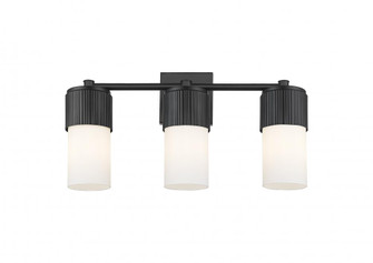 Bolivar - 3 Light - 21 inch - Matte Black - Bath Vanity Light (3442|428-3W-BK-G428-7WH)