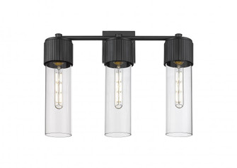 Bolivar - 3 Light - 21 inch - Matte Black - Bath Vanity Light (3442|428-3W-BK-G428-12CL)