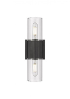 Bolivar - 2 Light - 5 inch - Matte Black - Bath Vanity Light (3442|428-2WL-BK-G428-7CL)