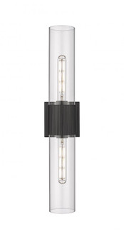 Bolivar - 2 Light - 5 inch - Matte Black - Bath Vanity Light (3442|428-2WL-BK-G428-12CL)