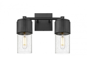 Bolivar - 2 Light - 14 inch - Matte Black - Bath Vanity Light (3442|428-2W-BK-G428-7SDY)