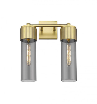 Bolivar - 2 Light - 14 inch - Brushed Brass - Bath Vanity Light (3442|428-2W-BB-G428-12SM)