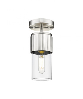 Bolivar - 1 Light - 5 inch - Satin Nickel - Semi-Flush Mount (3442|428-1F-SN-G428-7CL)