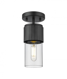 Bolivar - 1 Light - 5 inch - Matte Black - Semi-Flush Mount (3442|428-1F-BK-G428-7CL)