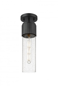 Bolivar - 1 Light - 5 inch - Matte Black - Semi-Flush Mount (3442|428-1F-BK-G428-12SDY)