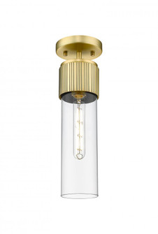 Bolivar - 1 Light - 5 inch - Brushed Brass - Semi-Flush Mount (3442|428-1F-BB-G428-12CL)