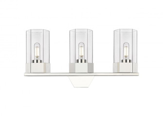 Claverack - 3 Light - 22 inch - Polished Nickel - Bath Vanity Light (3442|427-3W-PN-G427-9CL)