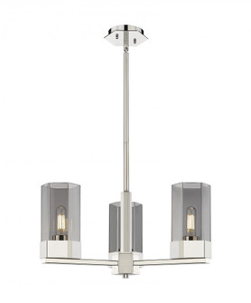 Claverack - 3 Light - 22 inch - Polished Nickel - Pendant (3442|427-3CR-PN-G427-9SM)