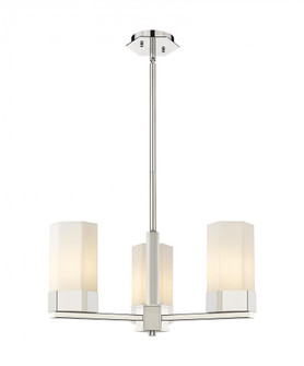 Claverack - 3 Light - 22 inch - Polished Nickel - Pendant (3442|427-3CR-PN-G427-9WH)