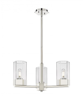 Claverack - 3 Light - 22 inch - Polished Nickel - Pendant (3442|427-3CR-PN-G427-9CL)
