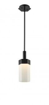 Claverack - 1 Light - 6 inch - Matte Black - Pendant (3442|427-1S-BK-G427-9WH)