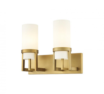 Utopia - 2 Light - 15 inch - Brushed Brass - Bath Vanity Light (3442|426-2W-BB-G426-8WH)