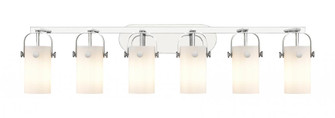 Pilaster II Cylinder - 6 Light - 44 inch - Polished Chrome - Bath Vanity Light (3442|423-6W-PC-G423-7WH)