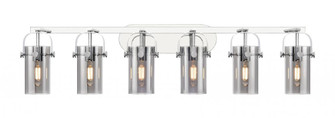 Pilaster II Cylinder - 6 Light - 44 inch - Polished Chrome - Bath Vanity Light (3442|423-6W-PC-G423-7SM)