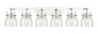 Pilaster II Bell - 6 Light - 46 inch - Polished Chrome - Bath Vanity Light (3442|423-6W-PC-G412-6SDY)
