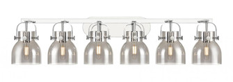 Pilaster II Bell - 6 Light - 46 inch - Polished Chrome - Bath Vanity Light (3442|423-6W-PC-G412-6SM)