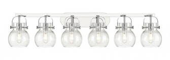 Pilaster II Sphere - 6 Light - 46 inch - Polished Chrome - Bath Vanity Light (3442|423-6W-PC-G410-6SDY)
