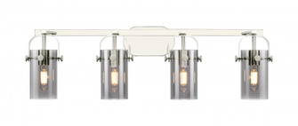 Pilaster II Cylinder - 4 Light - 35 inch - Polished Nickel - Bath Vanity Light (3442|423-4W-PN-G423-7SM)