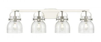 Pilaster II Bell - 4 Light - 37 inch - Polished Nickel - Bath Vanity Light (3442|423-4W-PN-G412-6SDY)