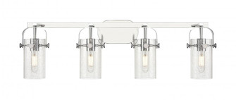 Pilaster - 4 Light - 35 inch - Polished Chrome - Bath Vanity Light (3442|423-4W-PC-G423-7SDY)