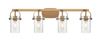 Pilaster - 4 Light - 35 inch - Brushed Brass - Bath Vanity Light (3442|423-4W-BB-G423-7SDY)