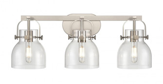 Pilaster II Bell - 3 Light - 27 inch - Satin Nickel - Bath Vanity Light (3442|423-3W-SN-G412-6CL)