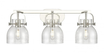 Pilaster II Bell - 3 Light - 27 inch - Polished Nickel - Bath Vanity Light (3442|423-3W-PN-G412-6SDY)