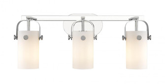 Pilaster - 3 Light - 24 inch - Polished Chrome - Bath Vanity Light (3442|423-3W-PC-G423-7WH)
