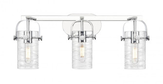 Pilaster II Cylinder - 3 Light - 25 inch - Polished Chrome - Bath Vanity Light (3442|423-3W-PC-G423-7DE)