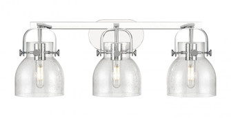 Pilaster II Bell - 3 Light - 27 inch - Polished Chrome - Bath Vanity Light (3442|423-3W-PC-G412-6SDY)