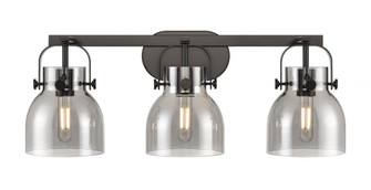 Pilaster II Bell - 3 Light - 27 inch - Matte Black - Bath Vanity Light (3442|423-3W-BK-G412-6SM)
