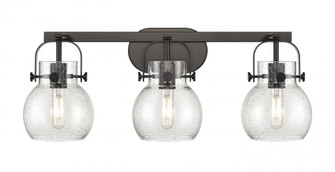 Pilaster II Sphere - 3 Light - 27 inch - Matte Black - Bath Vanity Light (3442|423-3W-BK-G410-6SDY)