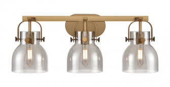 Pilaster II Bell - 3 Light - 27 inch - Brushed Brass - Bath Vanity Light (3442|423-3W-BB-G412-6SM)