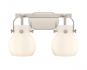 Pilaster II Sphere - 2 Light - 17 inch - Satin Nickel - Bath Vanity Light (3442|423-2W-SN-G410-6WH)
