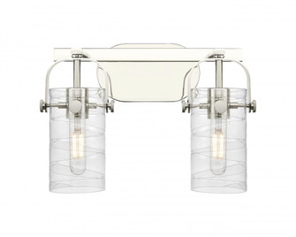 Pilaster II Cylinder - 2 Light - 15 inch - Polished Nickel - Bath Vanity Light (3442|423-2W-PN-G423-7DE)