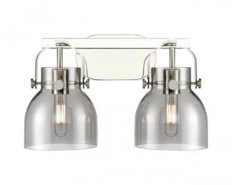 Pilaster II Bell - 2 Light - 17 inch - Polished Nickel - Bath Vanity Light (3442|423-2W-PN-G412-6SM)