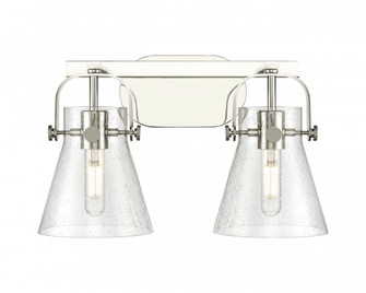 Pilaster II Cone - 2 Light - 17 inch - Polished Nickel - Bath Vanity Light (3442|423-2W-PN-G411-6SDY)