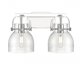 Pilaster II Bell - 2 Light - 17 inch - Polished Chrome - Bath Vanity Light (3442|423-2W-PC-G412-6SDY)