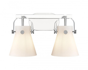 Pilaster II Cone - 2 Light - 17 inch - Polished Chrome - Bath Vanity Light (3442|423-2W-PC-G411-6WH)