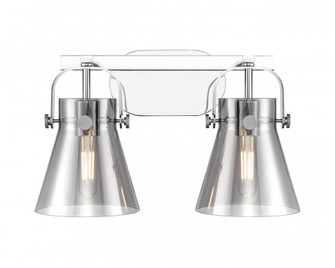 Pilaster II Cone - 2 Light - 17 inch - Polished Chrome - Bath Vanity Light (3442|423-2W-PC-G411-6SM)