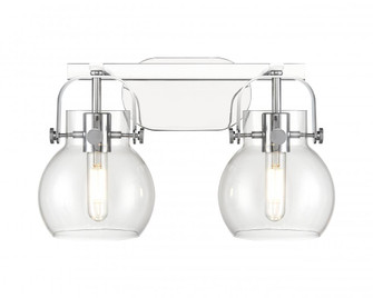 Pilaster II Sphere - 2 Light - 17 inch - Polished Chrome - Bath Vanity Light (3442|423-2W-PC-G410-6CL)