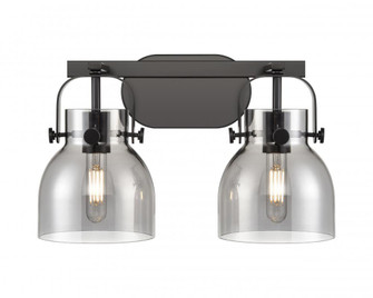 Pilaster II Bell - 2 Light - 17 inch - Matte Black - Bath Vanity Light (3442|423-2W-BK-G412-6SM)