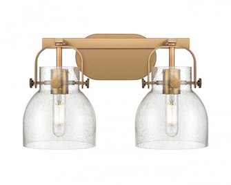 Pilaster II Bell - 2 Light - 17 inch - Brushed Brass - Bath Vanity Light (3442|423-2W-BB-G412-6SDY)