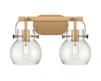 Pilaster II Sphere - 2 Light - 17 inch - Brushed Brass - Bath Vanity Light (3442|423-2W-BB-G410-6SDY)