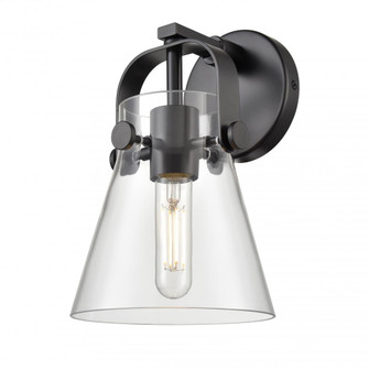 Pilaster II Cone - 1 Light - 7 inch - Matte Black - Sconce (3442|423-1W-BK-G411-6CL)